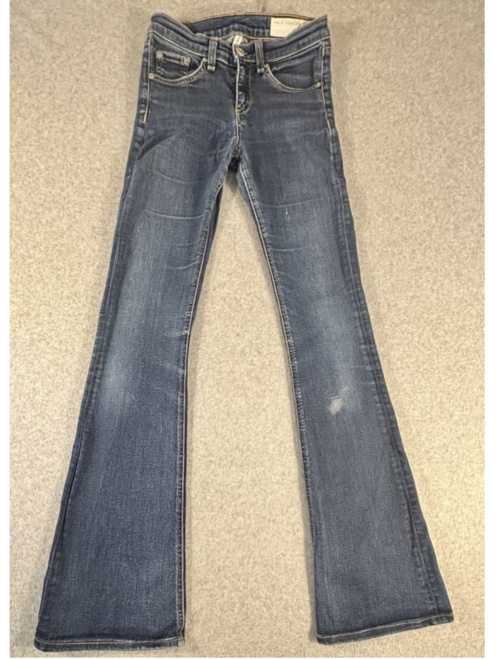 Rag & Bone High Rise Bell Jeans Womens Size 26 Dark Wash Flare Bell Bottom Denim